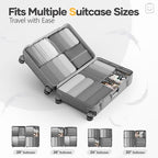 9 11 Set Compression Packing Cubes for Travel Essentials (Gray / 9 set)
