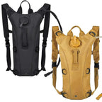 Tactical Water Hydration Pack Military 3L Water Bladder Carrier Backpack Leakproof for Running Jogging Cycling Hiking (Tan Khaki & Black)