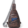 7L Crossboydy Sling Bag for Women Vegan Leather Crossbody Purse Fanny Pack Chest Bag for Travel (7L / 7l-coffee)