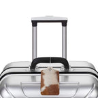 2 Pcs Funny Brown Cowhide Pattern Luggage Tag for Suitcase (Brown Cowhide)