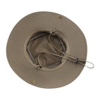 Mens Womens Nylon Cowboy Hat UPF 50+ Waterproof Fishing Bucket Hat Breathable Travel Summer Beach Hat Dark Khaki (Large / Dark Khaki)