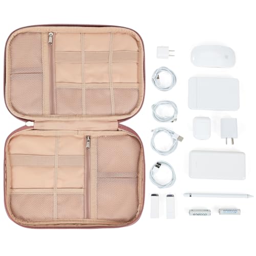 Travel Cord Organizer (Single Layer / Rosewood-Pink)