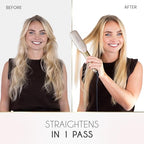 Titanium Flat Iron Hair Straightener Large with Infrared (Champagne / 1.8 Inch Plate)
