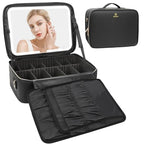 Makeup Case Large Makeup Bag with LED Mirror (Large / Black with LED Mirror)