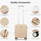 Underseat Carry On Luggage with Wheels (Cuba Sand / 16 Inch)