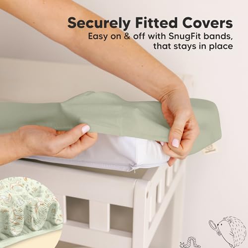 2 Pack Organic Changing Pad Covers for Girl (Foxtrot / 100% Cotton)