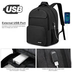 Black Backpack for School (Black / 17.3 Inch)