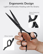 Professional Hair Cutting Scissors 6.5 Inch (Matte Black Cutting Shears)