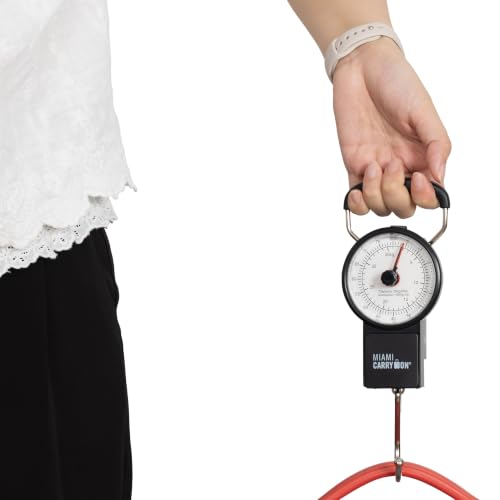 Mechanical Luggage Scale with Tape Measure (Black)