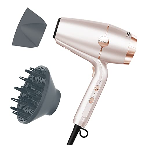 Hair Dryer with Diffuser & Concentrator (Pink Champagne / 1 Count (Pack of 1))