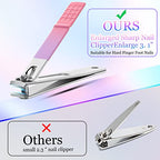 Manicure Set Women Nail Clippers Professional Manicure Pedicure Kit Stainless Steel Nail Cutter Grooming Kit Personal Care Tool with Travel Case Gifts for Women Her Valentine's Day Mother's Day (Gradual Purple)
