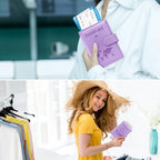 Passport Holder for Travel Essentials (Light Purple / Magnetic Clasp)