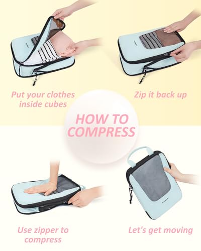 Compression Packing Cubes (Sky Blue)