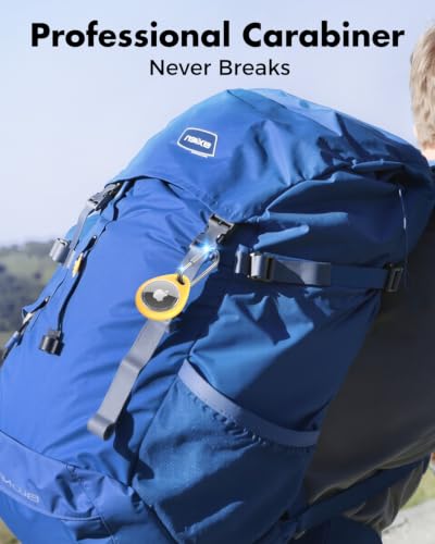 for AirTag Holder Case with Professional Carabiner (Black+Red+Yellow+Blue)