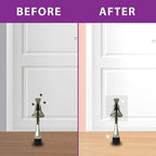 Door Stopper with Adhesive Bracket Stickers (Satin Nickel / 4 INCH X 2 PACK)