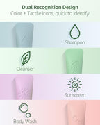 16 Piece Silicone Travel Bottles Set (Green-16PCS)