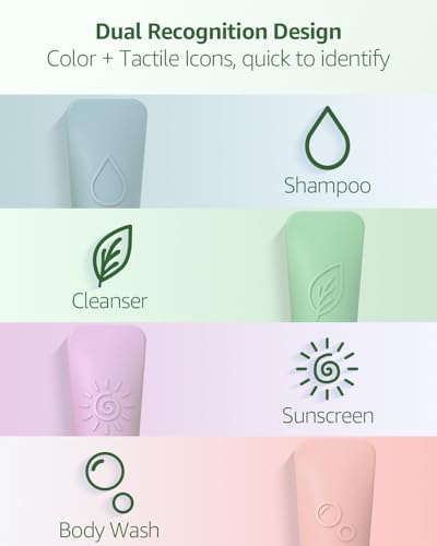 20 Piece Silicone Travel Bottles Set (Green-20PCS)