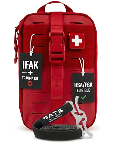 MyFAK PRO IFAK Trauma Kit & First Aid Kit with Tourniquet (Red / PRO)