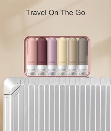 Travel Bottles for Toiletries 6 Pack (Red Rock)