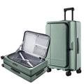Medium Checked Luggage Flat Top Opening (05-Creamy Matcha Tea / Checked 25-Inch (Top Opening, 72L))