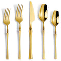 20 Piece Gold Silverware Set for 4 (Gold 20 Pieces Set with Dessert Spoon)