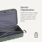 Signature Hardside Expandable Checked Large Spinner Luggage (Checked-Large 27-Inch / Olive)