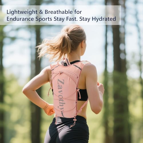 Hydration Vest Pack with 1.5L Water Bladder (Pink / 1.5L Bladder)