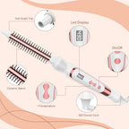 Thermal Brush 0.5 Inch Curling Iron Volumizing Heated Round Brush (White / 0.5 Inch)