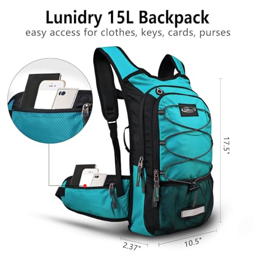 Hydration Backpack with 3L Water Bladder (Matte Emerald)