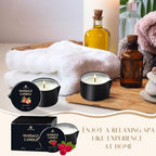 3 Pack Massage Oil Candles 2.35oz Low Temp Massage Candle Valentines Gifts (2.35 oz)