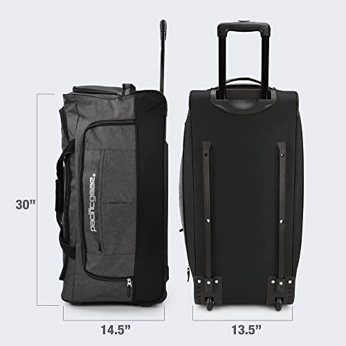 Duffel Bag with Rolling Wheels (Gray / 30 inch)