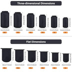 6 Pcs Waterproof Dry Bag Set for Kayaking & Camping (Black)