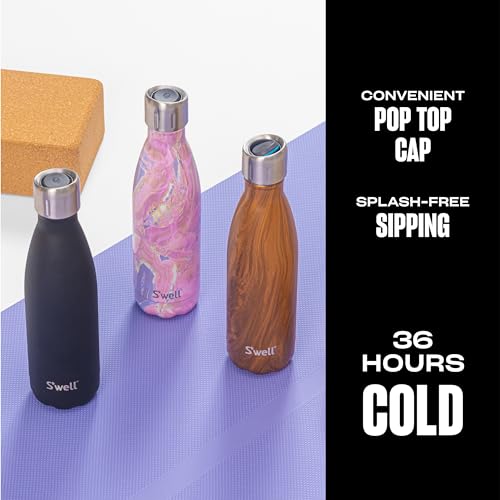 Stainless Steel Water Bottle with Sports Cap (17 Ounces / Teakwood)