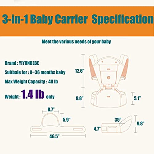 Baby Carrier Newborn to Toddler Baby Carriers with Seat Infant Baby Holder Backpack Baby Carriers Front and Back for Carrying and Hiking (Green)