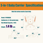 Baby Carrier Newborn to Toddler Baby Carriers with Seat Infant Baby Holder Backpack Baby Carriers Front and Back for Carrying and Hiking (Green)