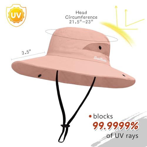 Women's Ponytail Safari Sun Hat (6 3/4-6 7/8 / 1-purepink)
