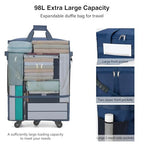 Expandable Luggage Bags for Travel Collapsible Suitcase with Wheels (Blue)