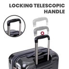 Rails Expandable Hardside Upright Suitcase with 360° Spinner Wheels (Black / Carry-On)