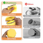 Collapsible Cup with Lid (Creamy Yellow)