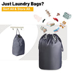 140L Washable Laundry Bags with Handles (Elegant Grey)
