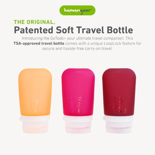 GoToob+ 3 Pack (2.5 Ounces / Burgundy/Orange/Magenta)