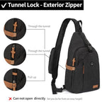 Sling Bag for Men (Black / Large)