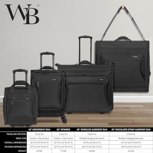 Solutions 20” Expandable Spinner Carry (20-Inch / Black)