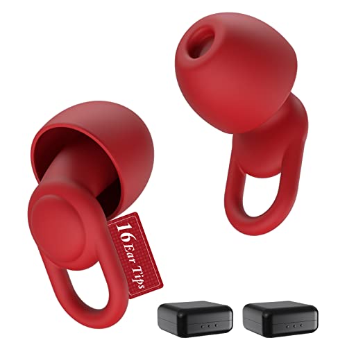 Silicone Ear Plugs for Noise Reduction (Red)