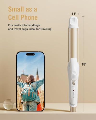 Travel Curling Iron Mini (Golden Years - 450℉ for Thick/Coarse Hair Only)