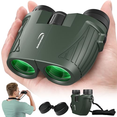 15x25 Compact Binoculars for Adult Kids (green)