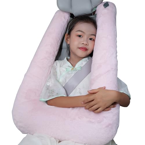 Inflatable Car Pillow for Kids & Adults (Pink / Medium)