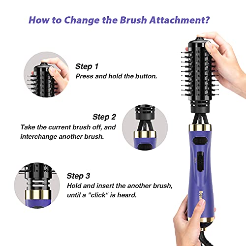Hair Dryer Brush (Black & Purple)