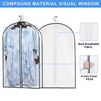 Hanging Clothes Storage with 4" Gusseted Garment Covers (24"x32"x4"/ 6 Pack)