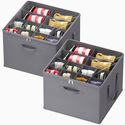 Shoe Storage Organizer for Closet (Gray)